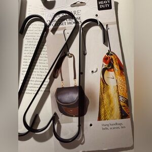Farberware Black Multipurpose Closet Hooks